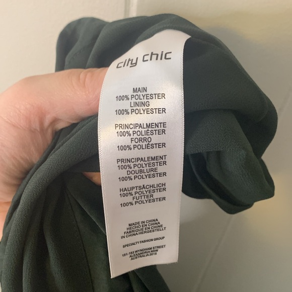 NWT City Chic Ruffle Around Dress Military Size 22 - Picture 6 of 8